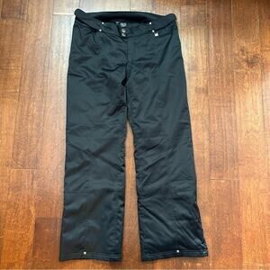 NILS Women’s Satin-y Black Snow Pants, Size 12